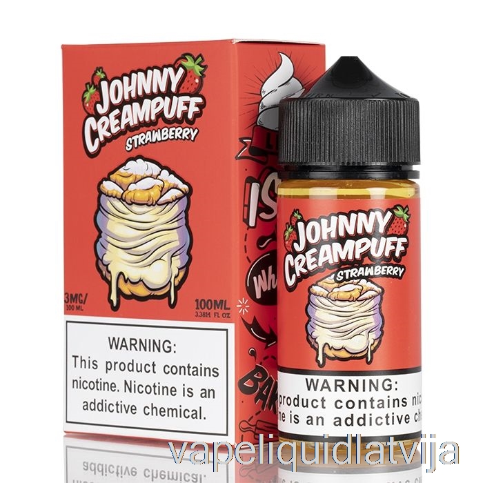 Zemeņu - Johnny Creampuff - 100ml 0mg Vape šķidrums